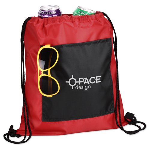 Additional Image 1 - a red and black backpack