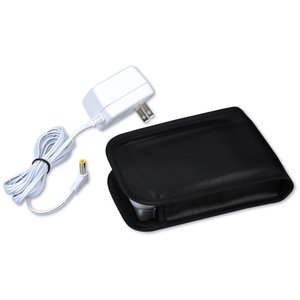 Additional Image 2 - a black wallet with a white cord