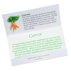 Additional Image 1 - a white paper with green text and a carrot