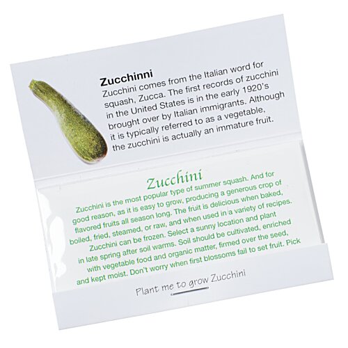 Additional Image 1 - a white card with a picture of a cucumber