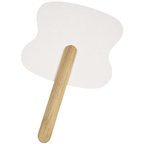 Additional Image 1 - a white fan with a wooden stick
