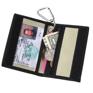 Additional Image 3 - a black card holder with a white tag
