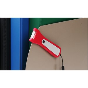 Additional Image 1 - a red and white tag on a wall