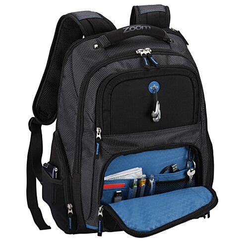 Additional Image 3 - a black backpack with a blue inside