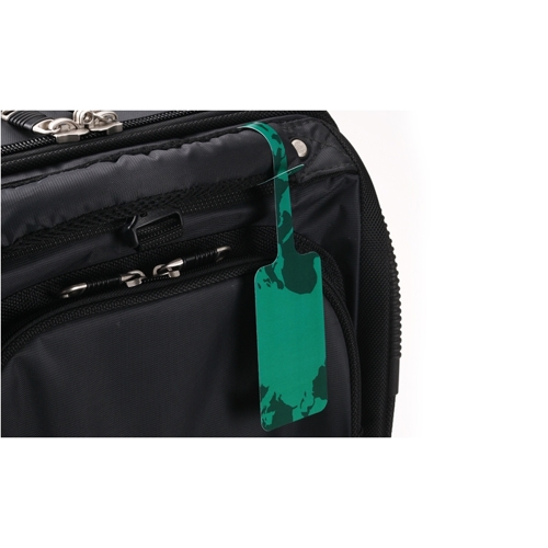 Additional Image 2 - a green tag on a black bag