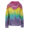 View Image 2 of 2 of MV Sport Courtney Burnout Sweatshirt - Rainbow Stripe - Embroidered