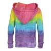 View Image 3 of 3 of MV Sport Courtney Burnout Sweatshirt - Rainbow Stripe - Youth - Embroidered