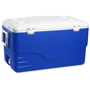 Additional Image 1 - a blue and white cooler