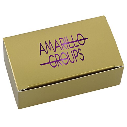 Additional Image 2 - a brown box with purple writing on it