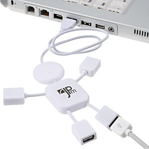 Additional Image 1 - a white usb cable connected to a laptop