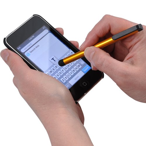 Additional Image 3 - a person holding a phone and a stylus