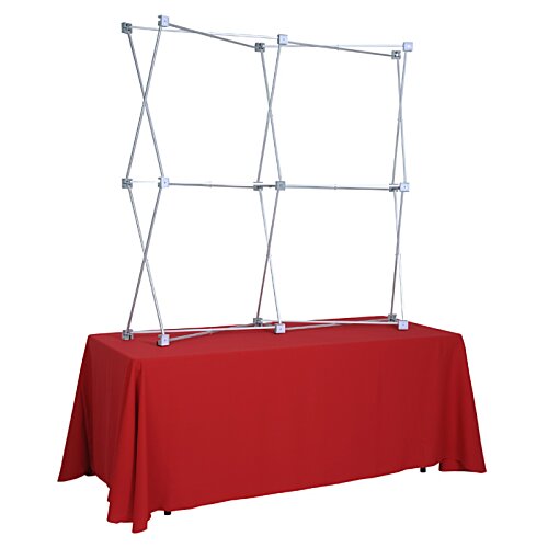 Additional Image 1 - a table with a red cloth from a metal rod