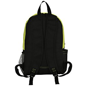 Additional Image 1 - a black backpack with a yellow trim