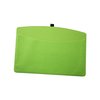 a green rectangular object with a black button