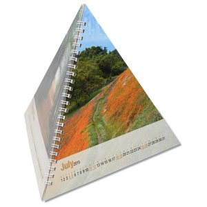 Additional Image 2 - a pyramid shaped calendar with a picture of a field