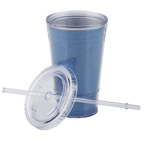 Additional Image 1 - a blue cup with a straw