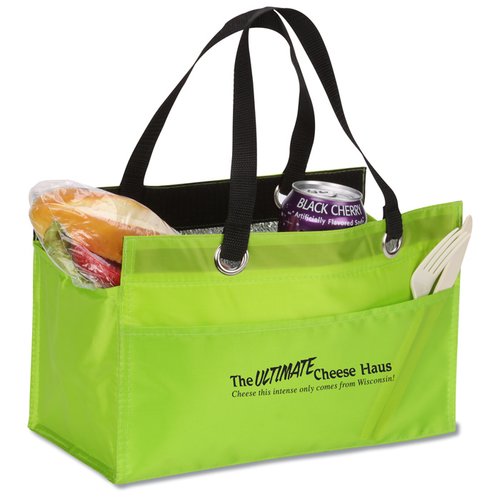 Additional Image 1 - a green bag with black handles