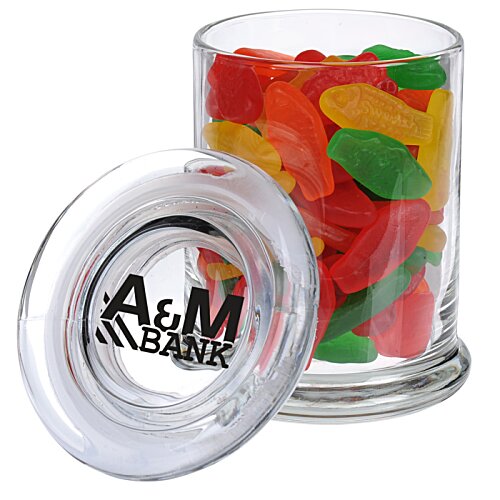 Additional Image 1 - a jar of candy in a white plastic container
