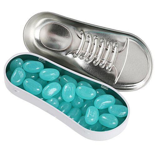 Additional Image 1 - a silver container with blue candies in it