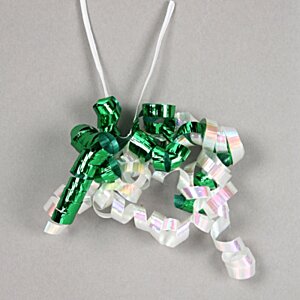Additional Image 4 - a green and white necklace