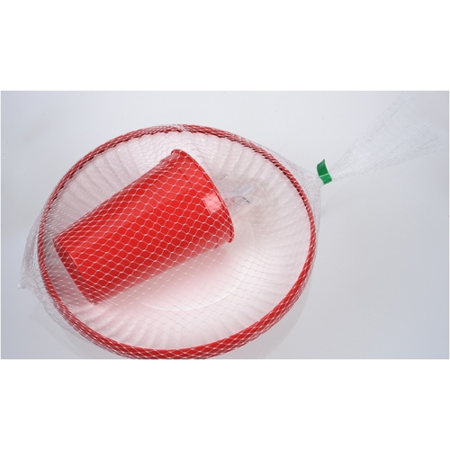 Additional Image 1 - a red cup on a white plate