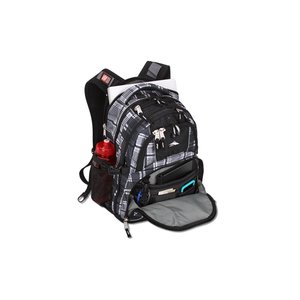 Additional Image 2 - a black backpack with a red insert