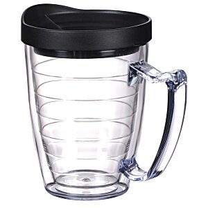 Additional Image 1 - a clear plastic cup with a black lid