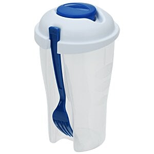 Additional Image 1 - a plastic cup with a lid and a green spoon