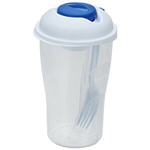 Additional Image 2 - a white and green cup with a green lid and a green spoon