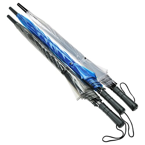Additional Image 3 - a blue umbrella with a blue handle