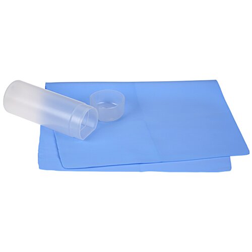 Additional Image 1 - a blue square with a plastic tube on top