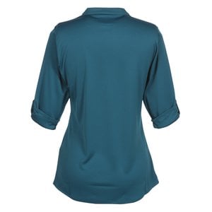Additional Image 1 - a back of a blue shirt