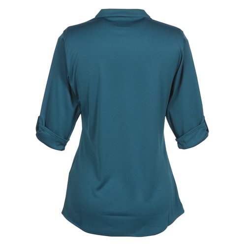 Additional Image 1 - a back of a blue shirt