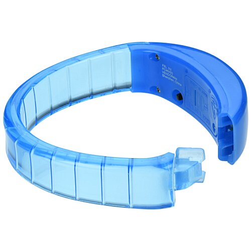 Additional Image 1 - a blue plastic bracelet with a broken piece