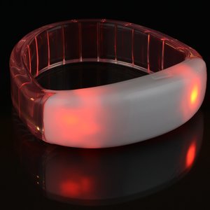 Additional Image 5 - a white bracelet with red light