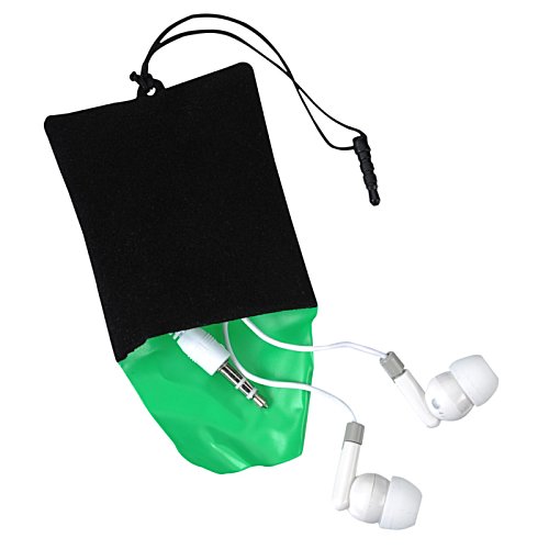 Additional Image 2 - a green and black bag with earbuds