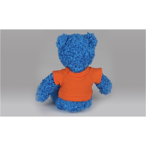 Additional Image 1 - a blue teddy bear with orange shirt