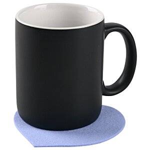 Additional Image 1 - a black mug with a white rim
