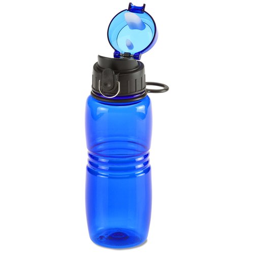 Additional Image 1 - a blue water bottle with a blue cap