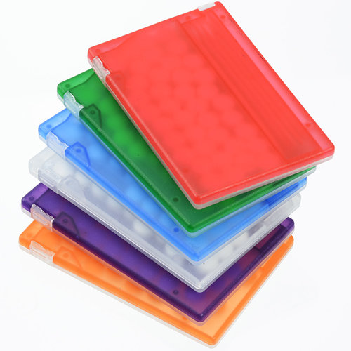 Additional Image 1 - a stack of colorful plastic folders