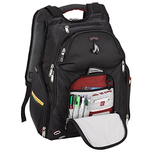 Additional Image 4 - a black backpack with a white cap