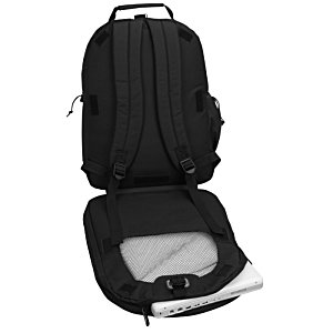 Additional Image 1 - a black backpack with a white cover