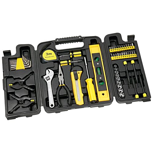 Additional Image 1 - a black toolbox with yellow and black tools