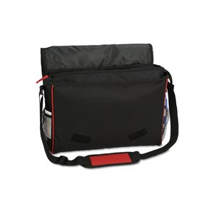 Additional Image 3 - a black bag with a red handle