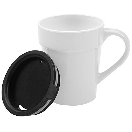 Additional Image 1 - a blue mug with a black lid
