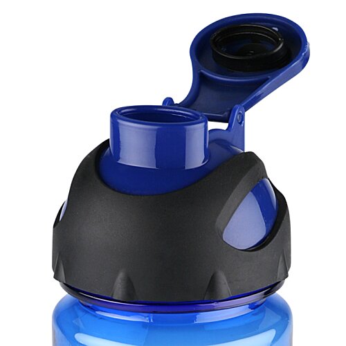 Additional Image 1 - a blue water bottle with a black cap
