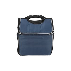 Additional Image 1 - a blue lunch box with a black handle