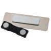 View Image 2 of 2 of Metal Name Badge - Rectangle - 1" x 3" - Magnetic Back