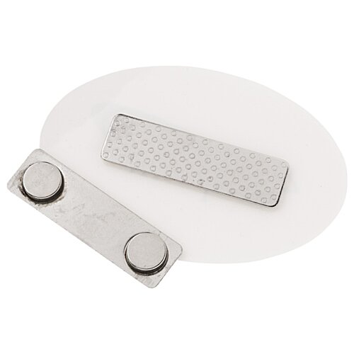 Additional Image 1 - a white circle with silver metal strip