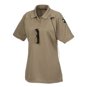 Additional Image 2 - a tan shirt with a black logo